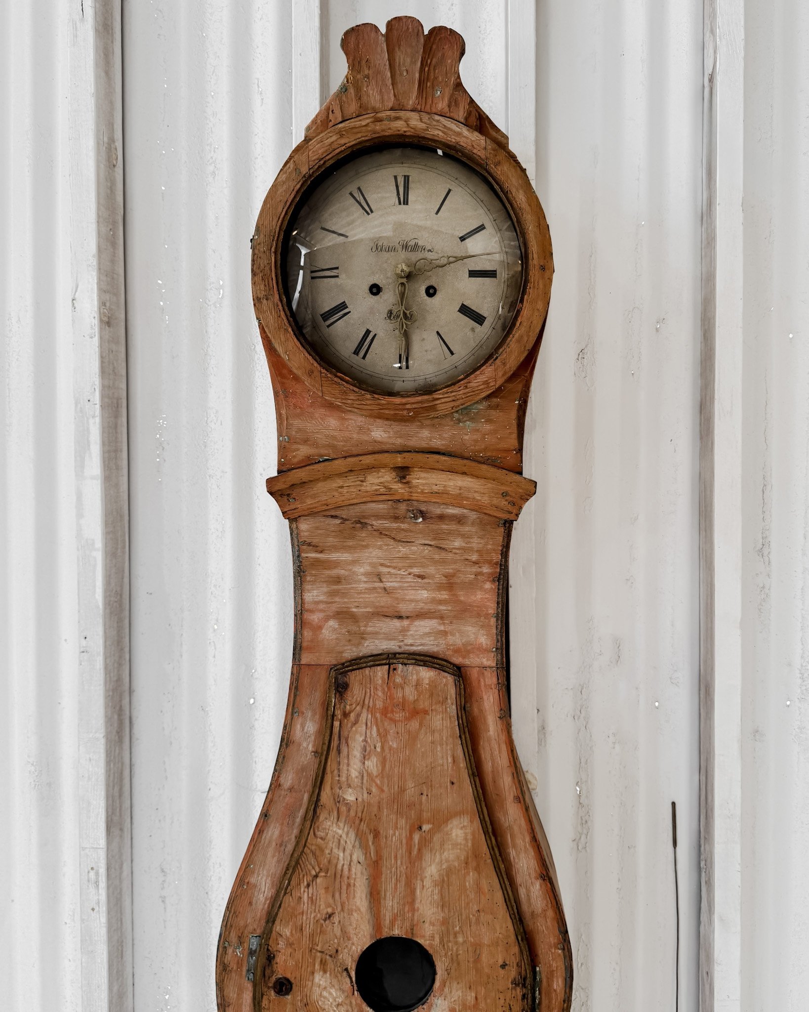 19th-Century Swedish Mora Clock with Decorative Crown — East End